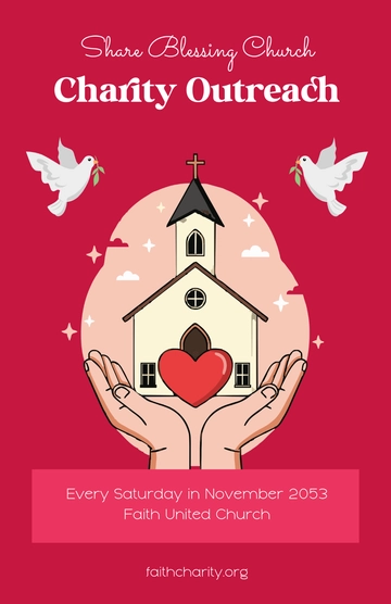 Free Church Charity Poster Template to Edit Online