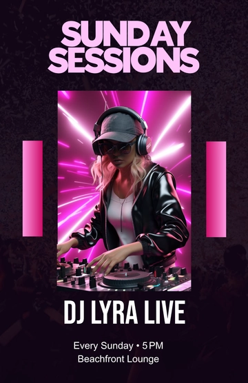 Free DJ Performance Poster Template to Edit Online