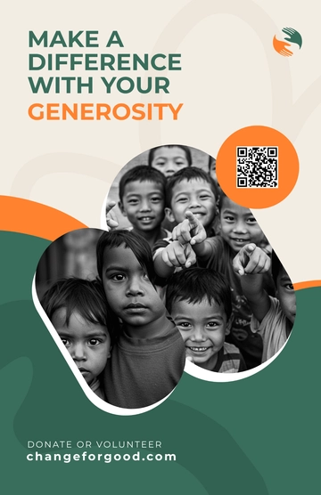 Free Graphic Charity Poster Design Template to Edit Online
