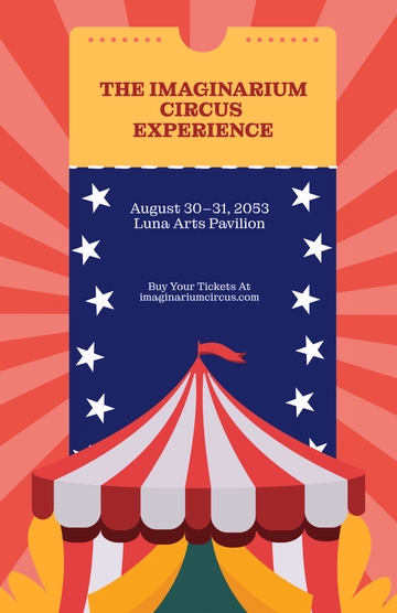 Free Creative Circus Drawing Poster Template to Edit Online