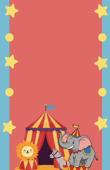 Free Cute Background Circus Poster Template to Edit Online