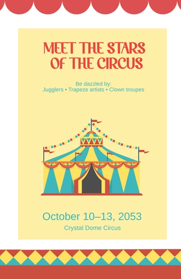 Free Circus Performer Poster Template to Edit Online