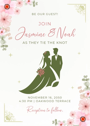 Free Wedding Invitation Sign Template to Edit Online