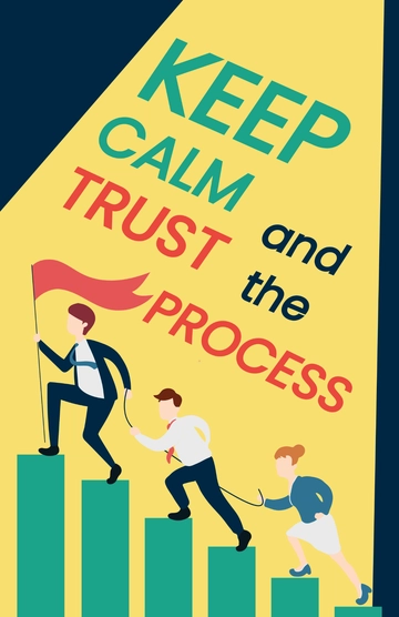 Free Keep Calm and Trust the Process Poster Template to Edit Online