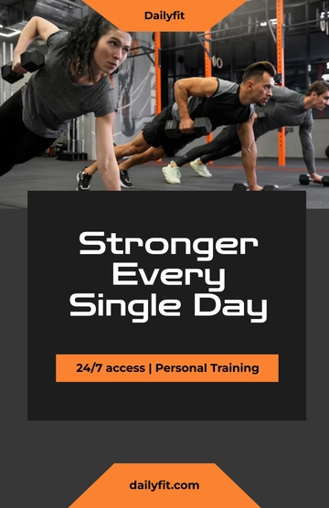 Free Fitness Center Poster Template to Edit Online