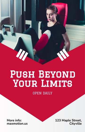 Free Blank Fitness Industry Poster Template to Edit Online