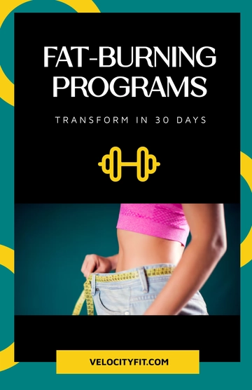 Free Weight Loss Fitness Poster Template to Edit Online