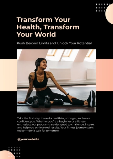 Free Fitness Poster Template to Edit Online