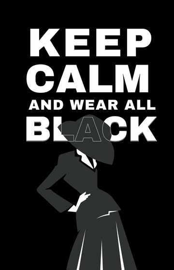 Free Black Keep Calm Quote Poster Template to Edit Online