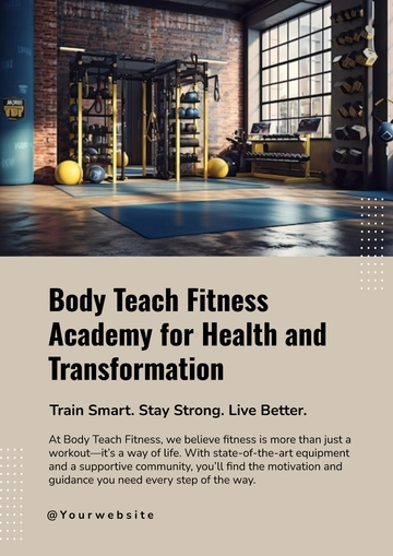 Free Body Teach Fitness Poster Template to Edit Online