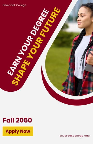 Free Simple College Degree Poster to Edit Online