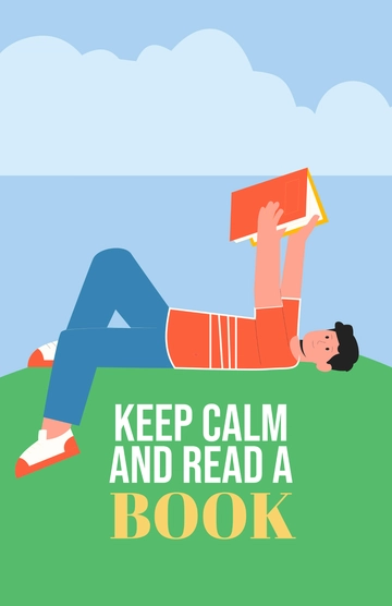Free Keep Calm and Read a Book Poster Template to Edit Online