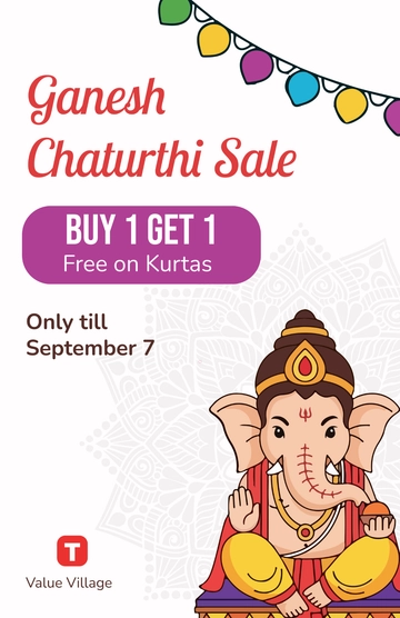 Free Simple Ganesh Chaturthi Offer Poster Template to Edit Online Free Simple Ganesh Chaturthi Offer Poster Template to Edit Online