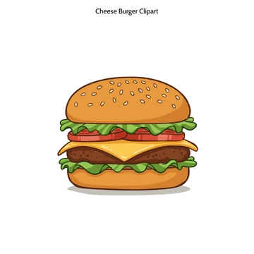 Free Cheese Burger Clipart to Edit Online