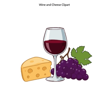 Free Wine and Cheese Clipart to Edit Online