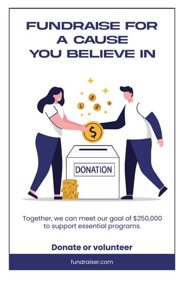 Free Charity Fundraising Poster Template to Edit Online