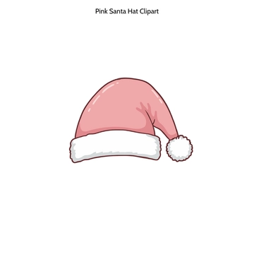Free Pink Santa Hat Clipart to Edit Online