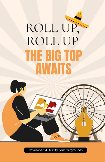 Free Graphic Circus Poster Template to Edit Online