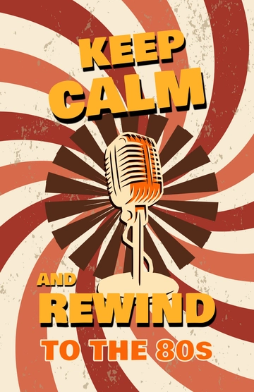 Free Retro Keep Calm Poster Design Template to Edit Online