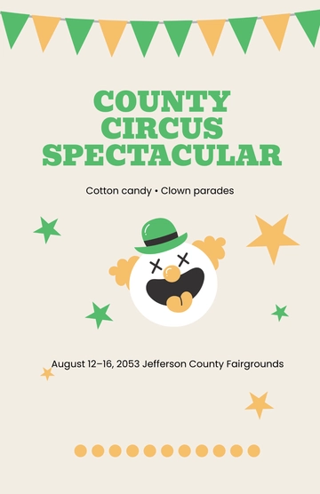 Free Simple County Circus Poster Template to Edit Online