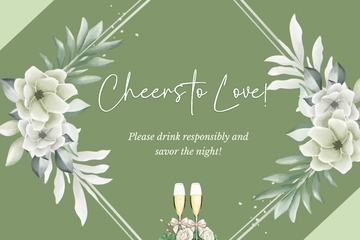 Free Wedding Bar Sign Template to Edit Online