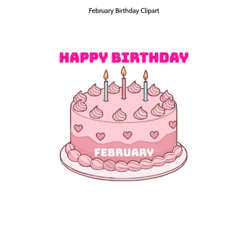 Free February Birthday Clipart to Edit Online