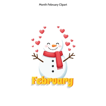 Free Month February Clipart to Edit Online