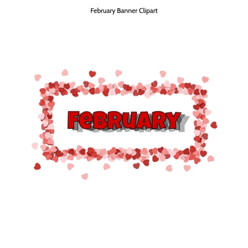 Free February Banner Clipart to Edit Online