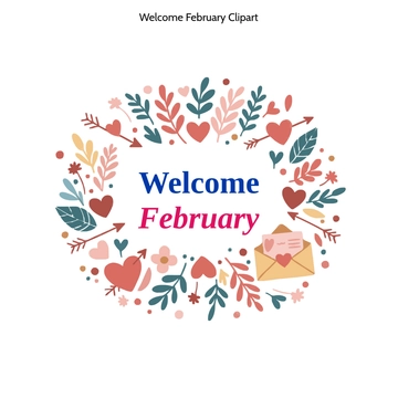Free Welcome February Clipart to Edit Online