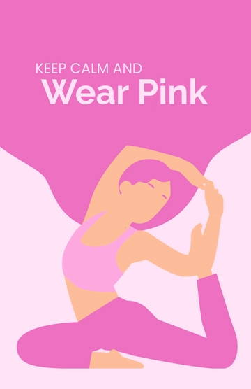 Free Keep Calm and Wear Pink Poster Template to Edit Online