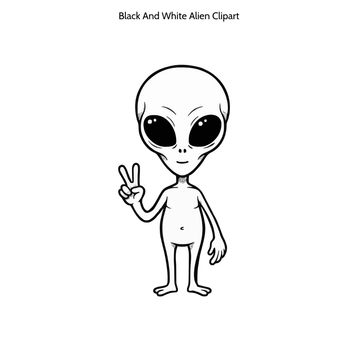 Free Black And White Alien Clipart to Edit Online Free Black And White Alien Clipart to Edit Online