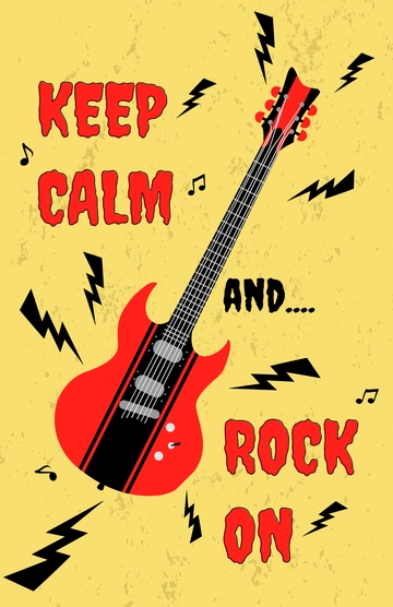 Free Keep Calm and Rock On Poster Template to Edit Online
