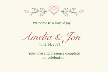 Free Minimalist Wedding Sign Template to Edit Online