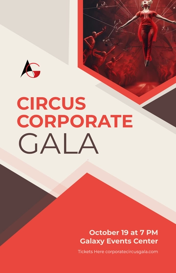 Free Professional Corporate Circus Poster Template to Edit Online