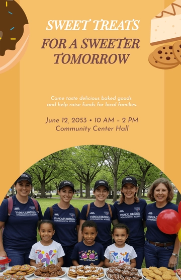 Free Charity Bake Sale Poster Template to Edit Online