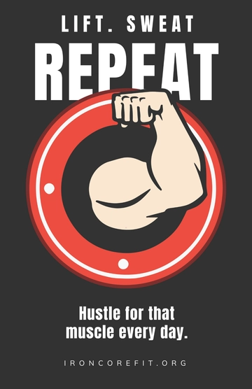 Free Fitness Gym Poster to Edit Online