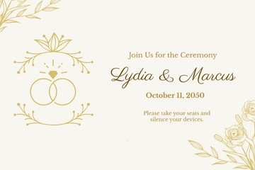 Free Wedding Ceremony Sign Template to Edit Online