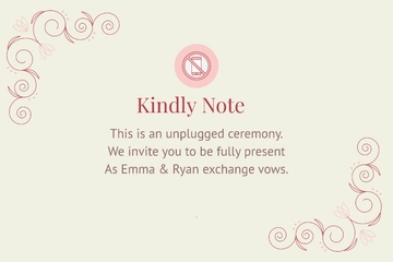 Free Wedding Notice Sign Template to Edit Online