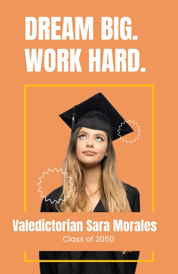 Free Inspirational Graduation Poster Template to Edit Online