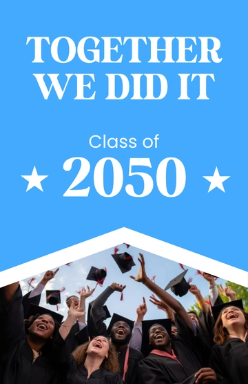 Free Graduation Poster with Class Photo Template to Edit Online
