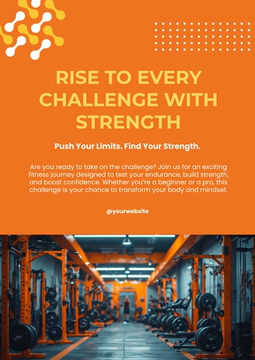 Free Fitness Challenge Poster Template to Edit Online