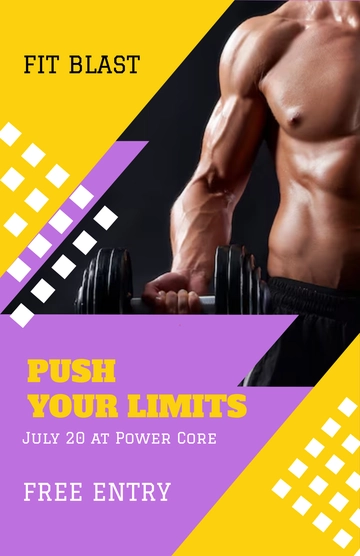 Free Creative Fitness Event Poster Template to Edit Online