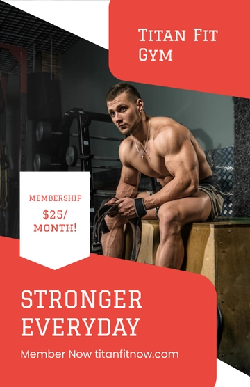 Free Fitness Membership Poster Template to Edit Online