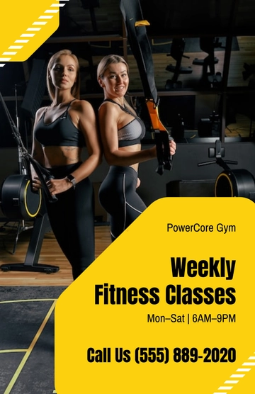Free Fitness Schedule Poster Template to Edit Online