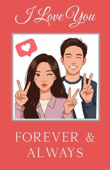 Free I Love you Poster Template to Edit Online