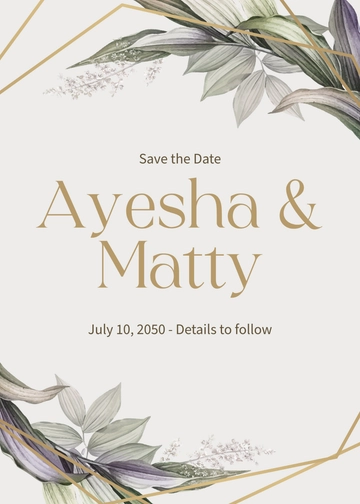 Free Party Save the Date Template to Edit Online