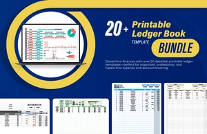 20+ Printable Ledger Book Template Bundle