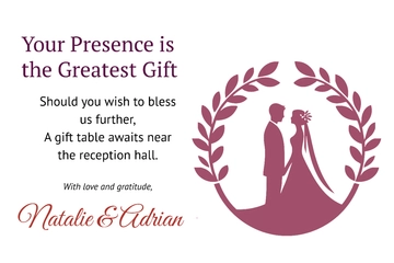 Free Professional Wedding Gift Sign Template to Edit Online