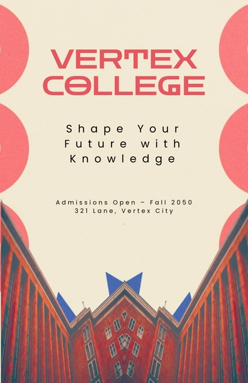 Free Geometric Background College Poster Template to Edit Online