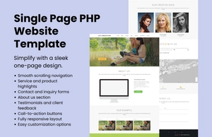 Free Single Page PHP Website template